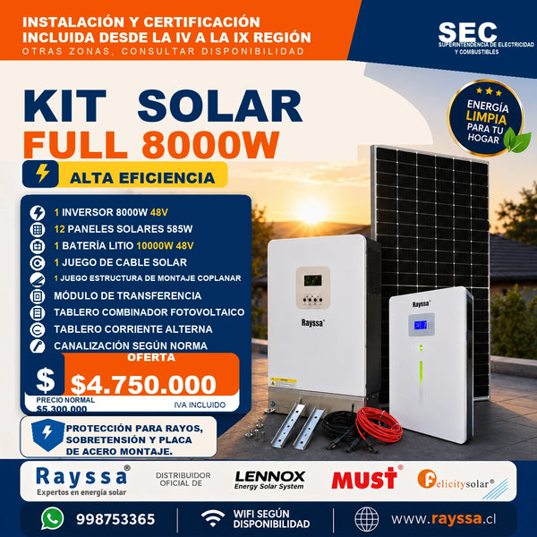 Kit Solar Off Grid Full 8000W