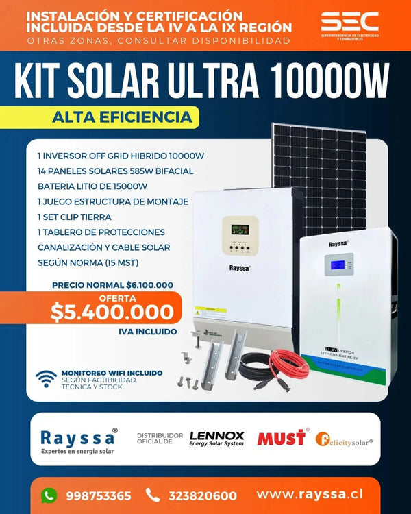 KIT SOLAR ULTRA 10000W