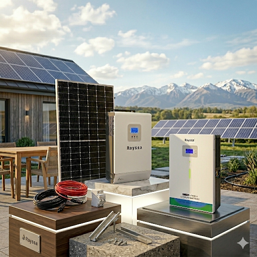 Kit solar litio off grid hibrido alta eficiencia full 3000w