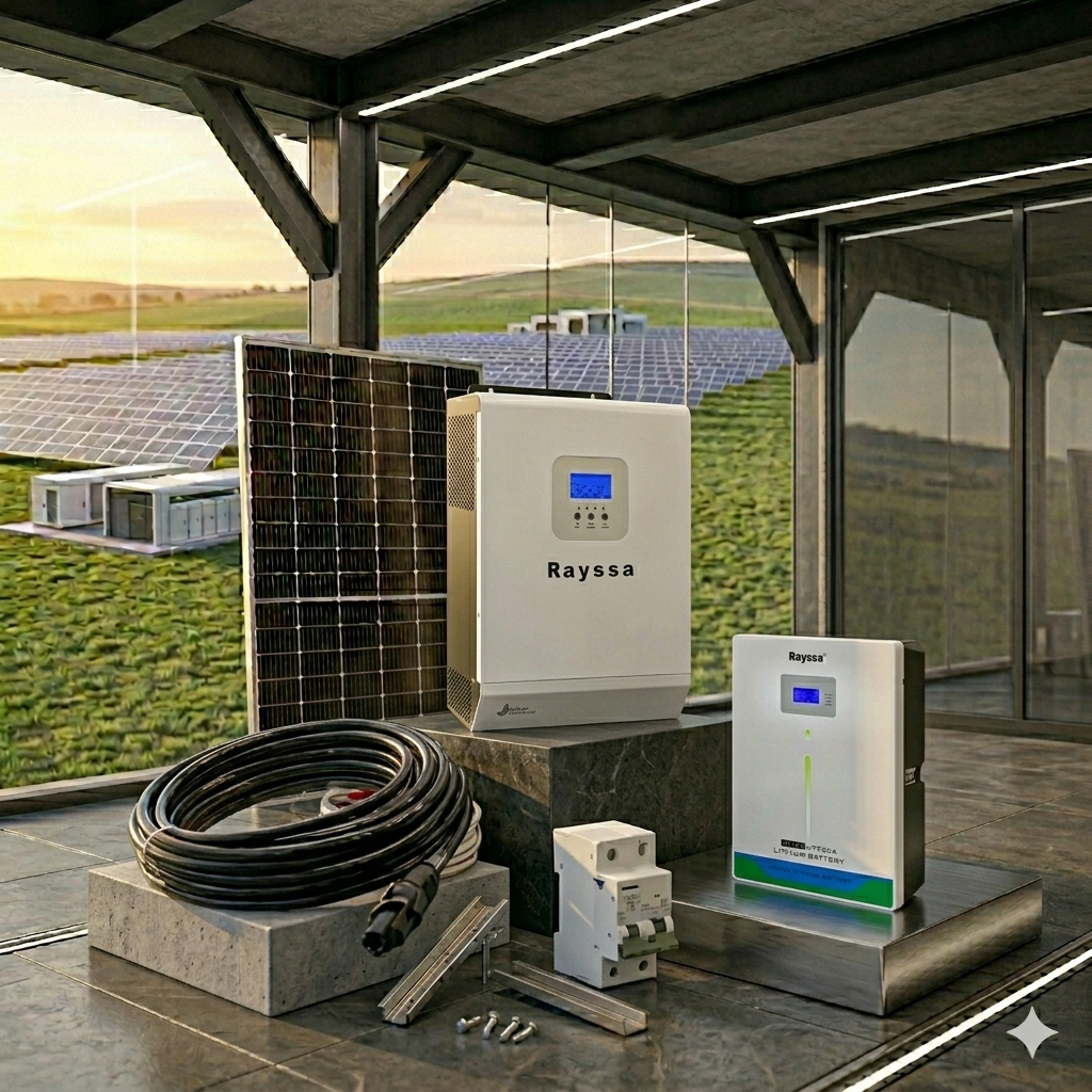 Kit solar litio off grid hibrido alta eficiencia medio de 4000w