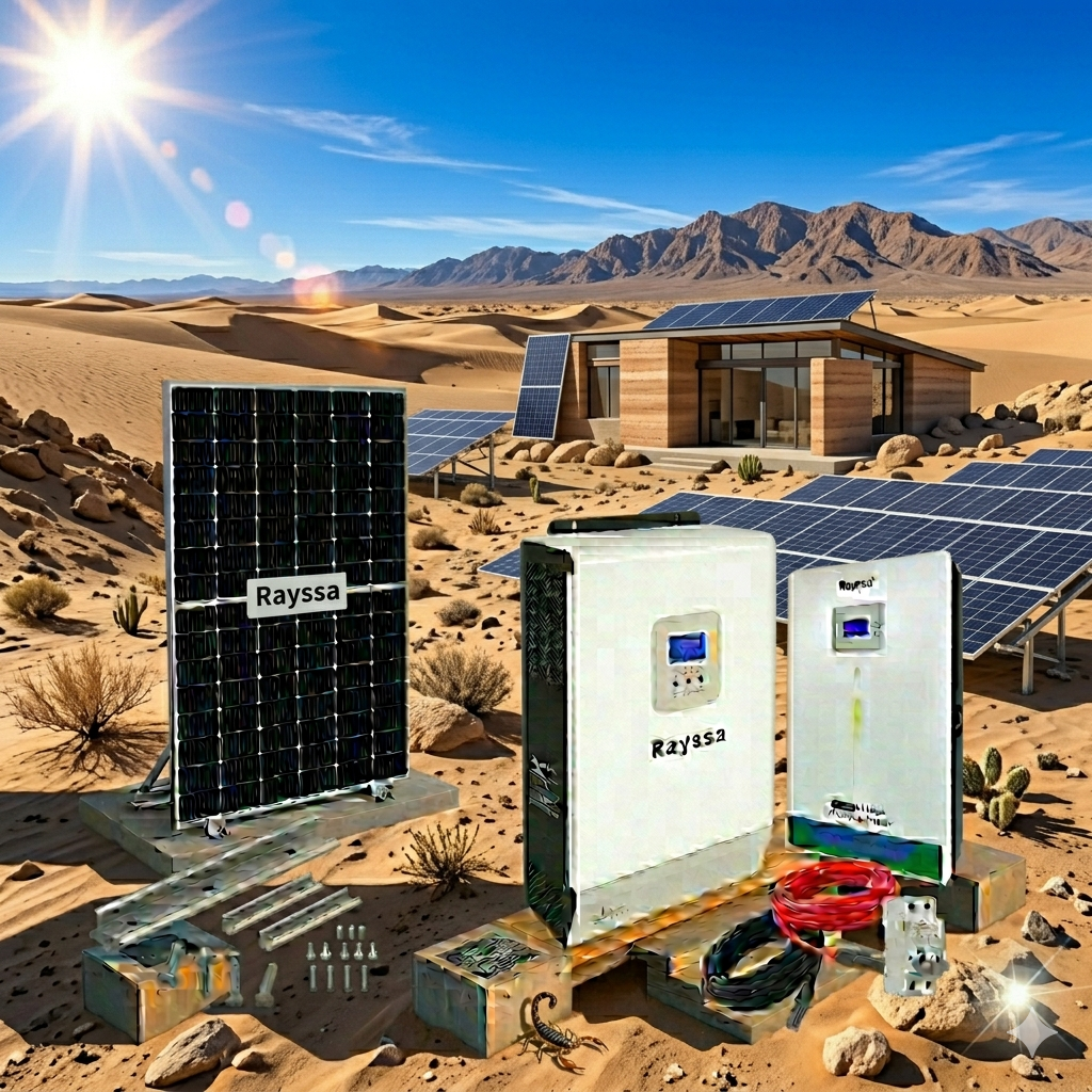 Kit solar litio off grid hibrido alta eficiencia base de 4000w
