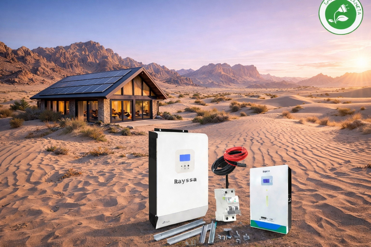Kit solar litio off grid hibrido alta eficiencia full de 6000w