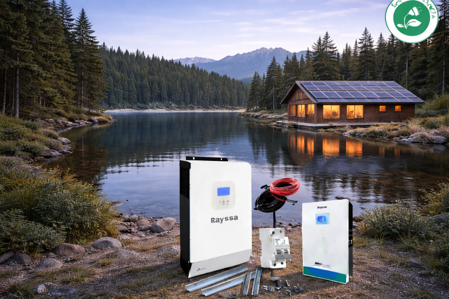 Kit solar litio off grid hibrido alta eficiencia full 8000w