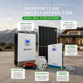 Kit Solar Off Grid Básico 12000W | 10 Paneles + Batería 5 kW