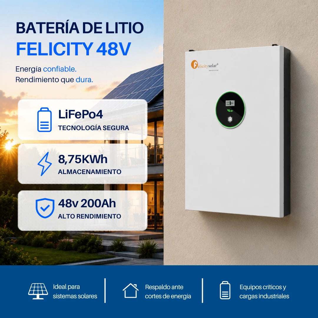 Bateria de litio muro Felicity 8.75kw 48v 200 ah