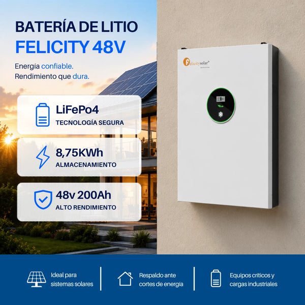 Bateria de litio muro Felicity 8.75kw 48v 200 ah