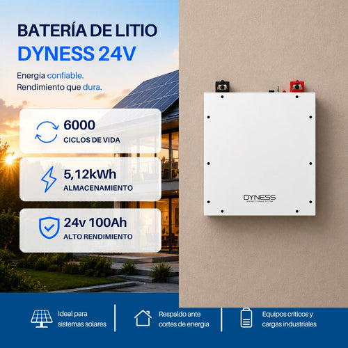 Batería de litio dyness muro 5.12kw 100a
