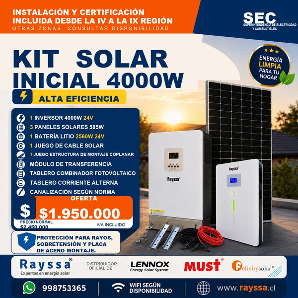 Kit Solar Off Grid Inicial 4000W
