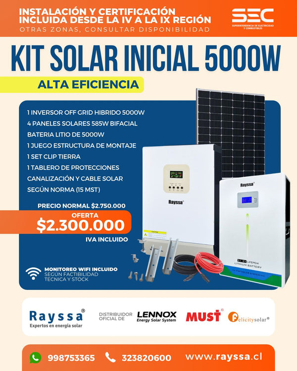 KIT SOLAR INICIAL 5000W