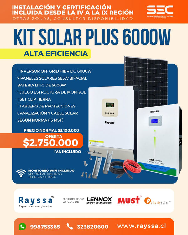 KIT SOLAR PLUS 6000W