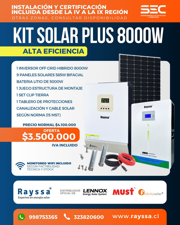 KIT SOLAR PLUS 8000W