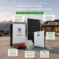 Kit Solar Off Grid Básico 10000W | 10 Paneles + Batería 5 kW