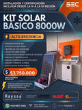 Kit Solar Off Grid basico 8000W | 8 paneles + batería 5.12kW