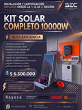 Kit Solar Off Grid Completo 10000W | 16 paneles + batería 15kW