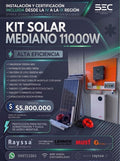 Kit Solar Off Grid Mediano 11000W | 14 paneles + batería 10kW