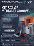 Kit Solar Off Grid Mediano 4000W | 5 paneles + batería 2.56kW