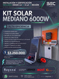 Kit Solar Off Grid Mediano 6000W | 7 paneles + batería 5.12kW