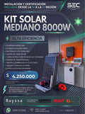Kit Solar Off Grid Mediano 8000W | 10 paneles + batería 5.12kW