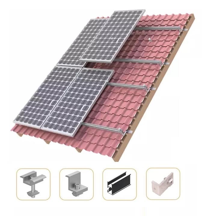 Estructura montaje fija para 1 panel solar