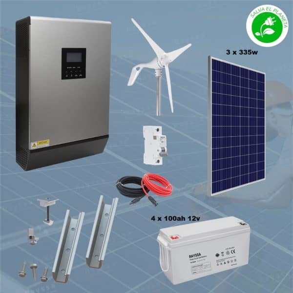 kit 4 3000w solar eolico