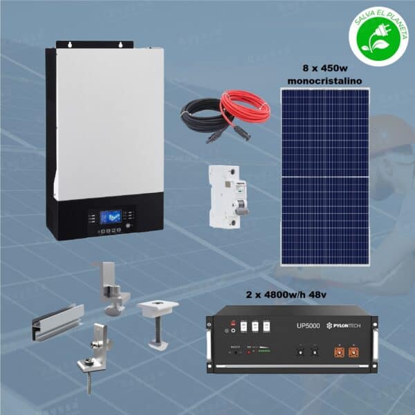 kit solar 4 5000w mks litio