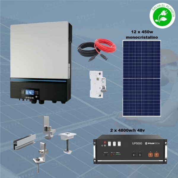 kit solar 5 8000w litio