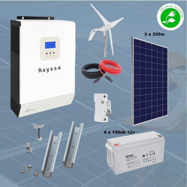 kit solar 5 solar eolico 3000w