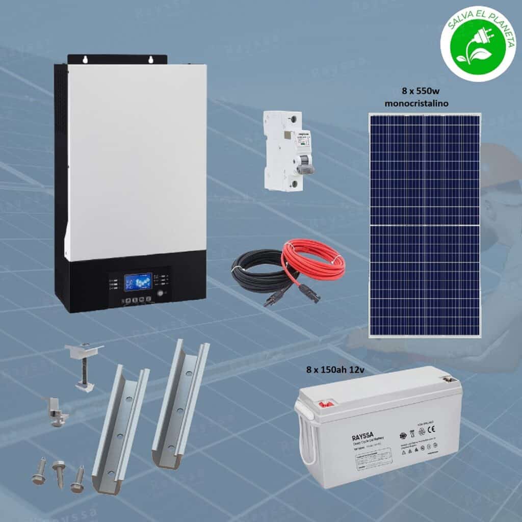 kit solar 5 5000w alta eficiencia panel 550w