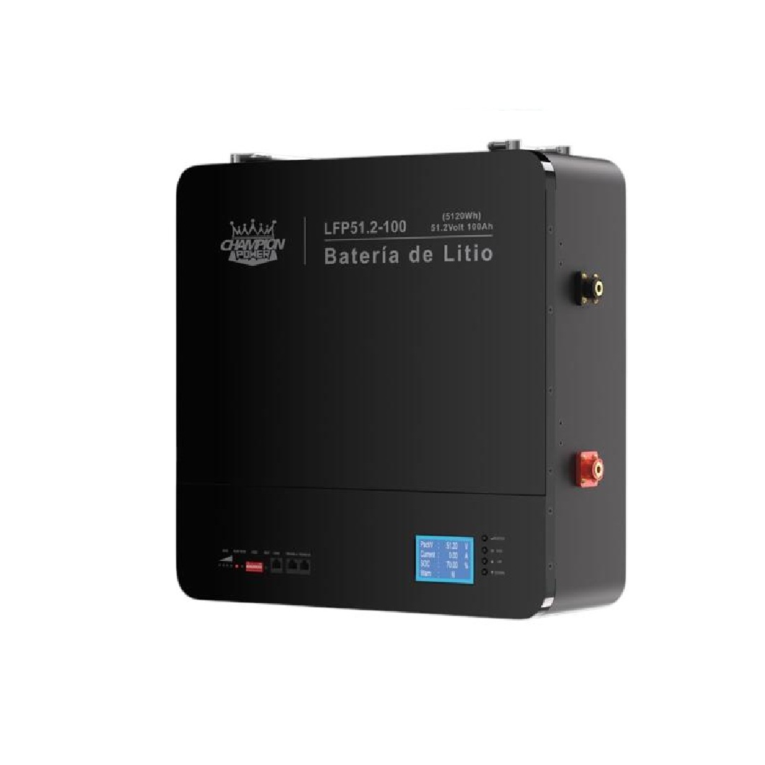 bateria de litio muro champion 2560wh 24v 100 ah